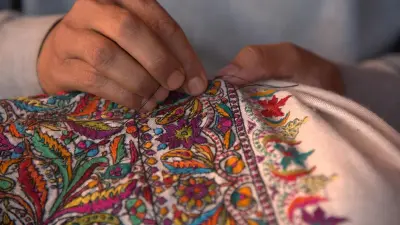 Traditional spinning wheel used for pashmina