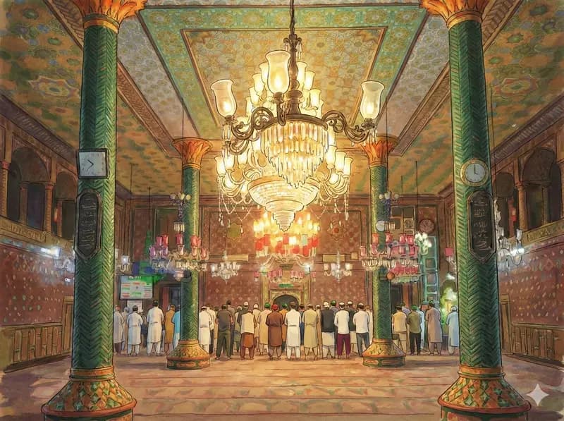 Traditional Kashmiri wooden architecture of a Sufi shrine