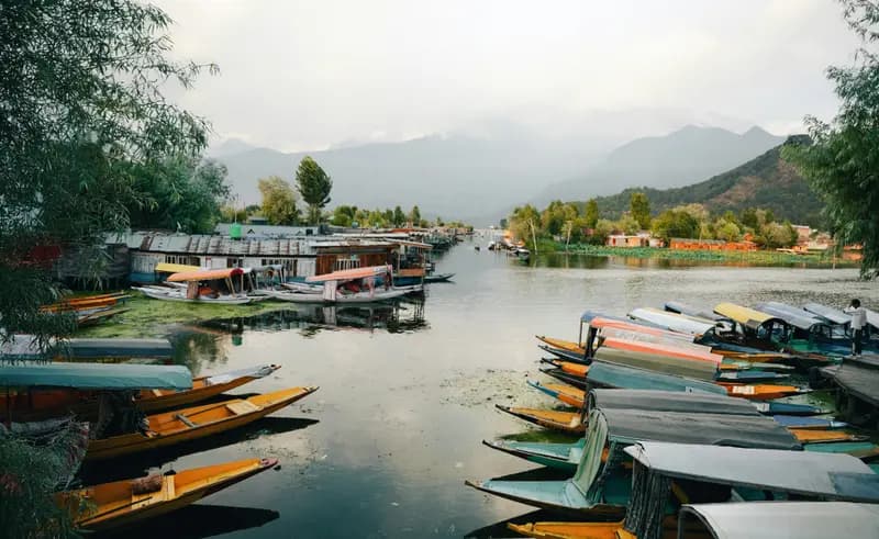 Dal Lake Shikara at sunset